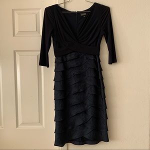 Adrianna Papell navy blue dress